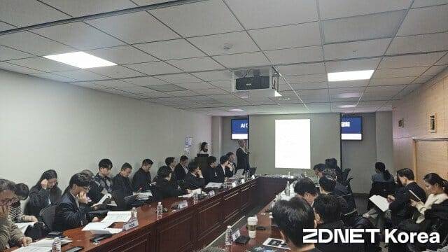 이정택 아이티센엔텍 부사장이 공공 IT 사업의 문제점과 해결 방안을 제안했다. (사진=지디넷코리아)