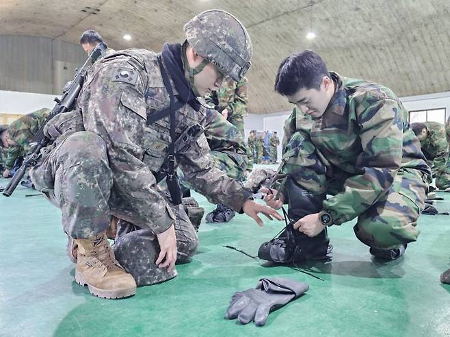 육군 32보병사단 예비군 훈련. 연합뉴스
