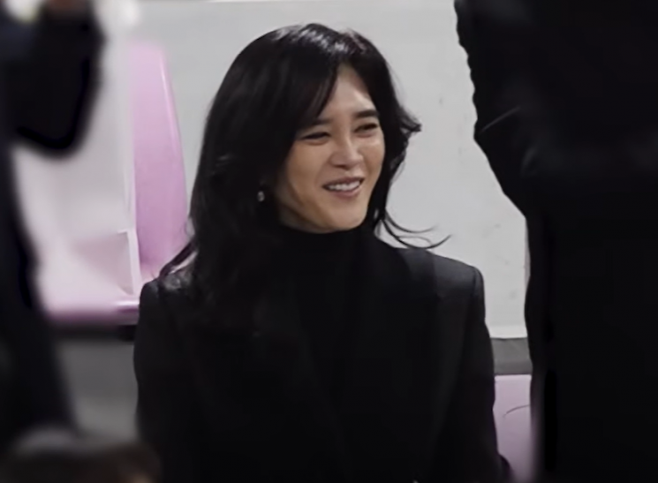 이부진 호텔신라 사장이 임군의 고등학교 졸업식에 참석한 당시 모습. 뉴스1TV 캡처