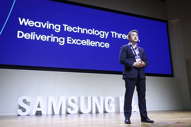 남궁홍 삼성E&A 대표이사가 2025년 6월 20일 삼성E&A 테크 포럼에서 개회사를 하고 있다. /삼성E&A 제공