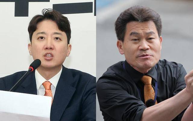 이준석(왼쪽 사진) 개혁신당 대표가 9일 국회의사당에서 열린 최고위원회의를 주재하며 발언하고 있다. 오른쪽은 극우 유튜버 전한길씨가 27일 서울 동작구 서울경찰청 형사기동대에 명예훼손 혐의 피의자 신분으로 출석하고 있는 모습이다. 뉴시스·연합뉴스