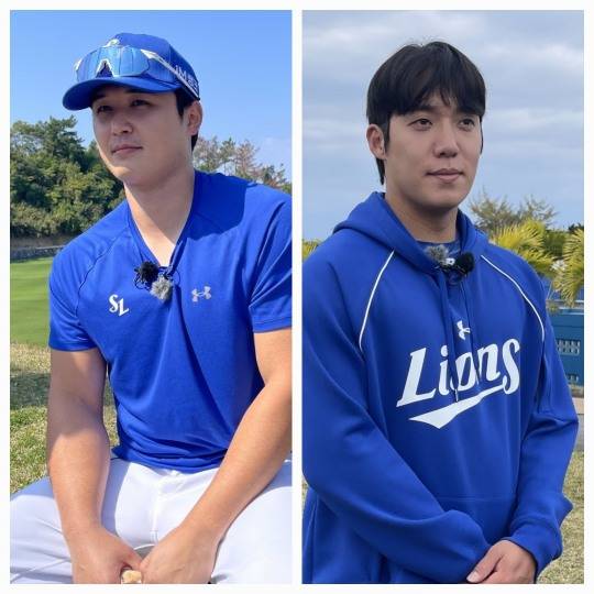 최원태(왼쪽)와 원태인