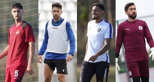 [서울=뉴시스] 프로축구 K리그1 FC서울 로스, 인천 이비자, FC안양 엘쿠라노, K리그2 용인FC 노보. (사진=한국프로축구연맹 제공) *재판매 및 DB 금지