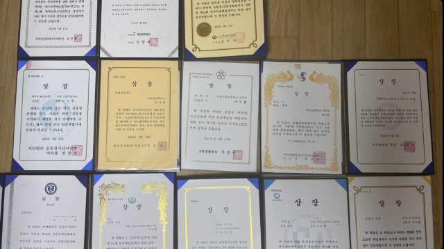 ▲이시형 씨가 1년 동안 전국 백일장에서 받은 상장ⓒ이시형 제공