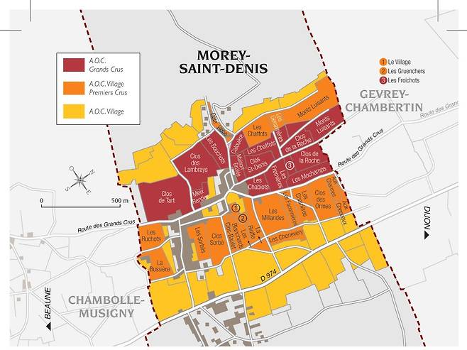 모레 생 드니 끌리마. 부르고뉴와인협회