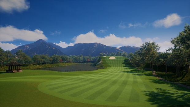 골프존 스크린골프 화면. 골프 코스에도 저작권이 인정될 수 있다는 대법원 판단이 나오면서 스크린골프 업계가 비상이다. 사진 제공=골프존