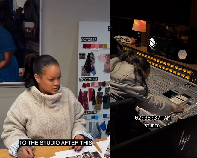 리한나 인스타그램 영상 캡처.