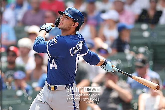 ▲ 2월 말 시범경기에서 타구 속도 120마일 이상을 기록하며 메이저리그의 스포트라이트를 받고 있는 잭 캐글리온