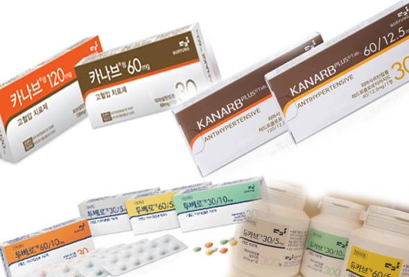 현재까지 출시된 카나브 패밀리 의약품.