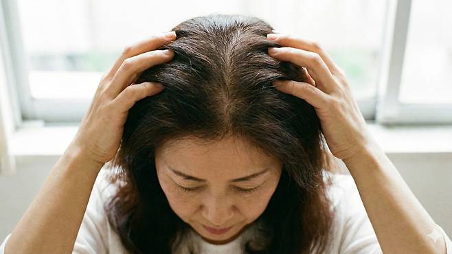 폐경 후 호르몬의 변화는 중년 여성 탈모의 원인이다 | 출처: Gemini 생성