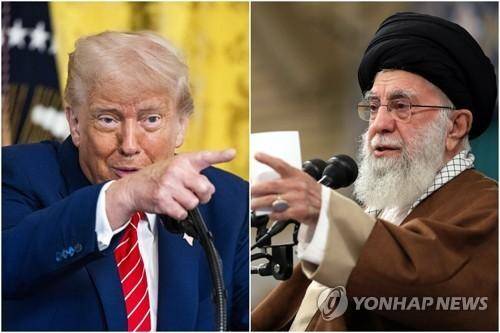 도널드 트럼프(왼쪽) 미국 대통령과 아야톨라 세예드 알리 하메네이 이란 최고지도자. EPA 연합뉴스