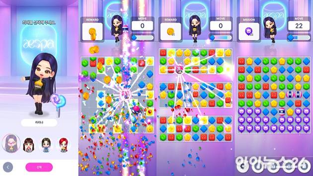 카카오게임즈 '슴미니즈' 게임 플레이 화면. [사진=박정민 기자]