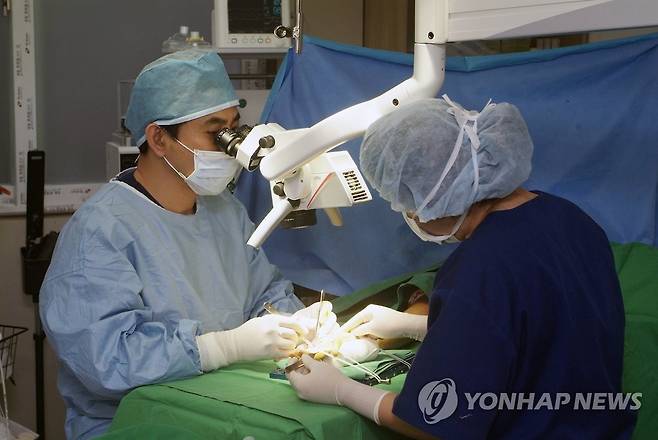 손 외상 수술 [연합뉴스 자료사진]