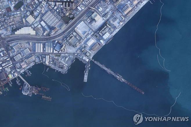 미 해군 제5함대 본부 위성사진 [Planet Labs PBC, AP 연합뉴스. 재판매 및 DB 금지]