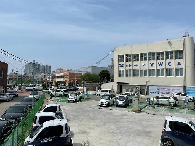 1948년 목포항도공립여자중학교가 위치한 목포 YWCA 옆 공터