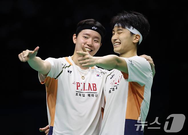 남자복식 세계랭킹 1위 서승재(왼쪽)-김원호 2025.9.28 ⓒ 뉴스1 김영운 기자