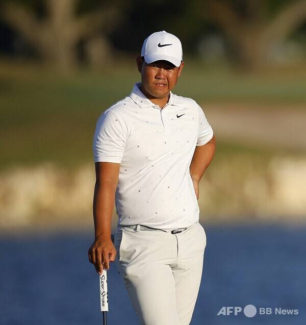 김성현, 이경훈 프로와 함께 2026년 미국프로골프(PGA) 투어 코그니전트 클래식에 출전한 김주형 프로. 사진제공=ⓒAFPBBNews = News1