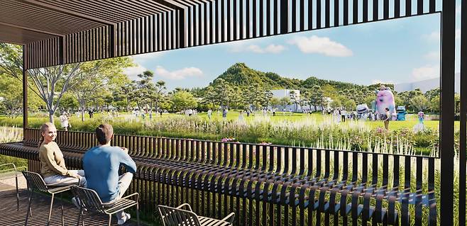 송현문화공원 차경 파고라