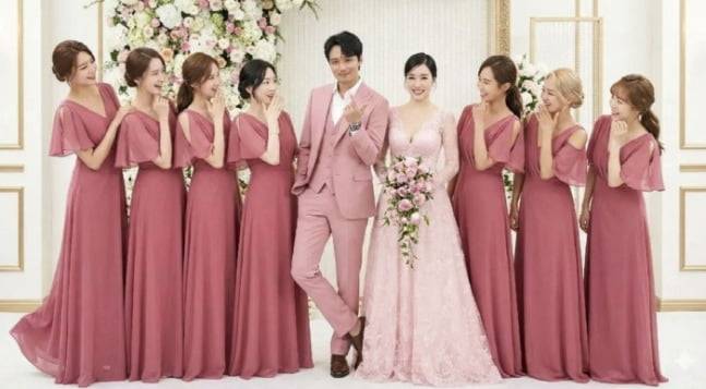 AI로 만들어진 변요한·티파니의 가짜 웨딩화보 /사진=온라인 커뮤니티 캡처