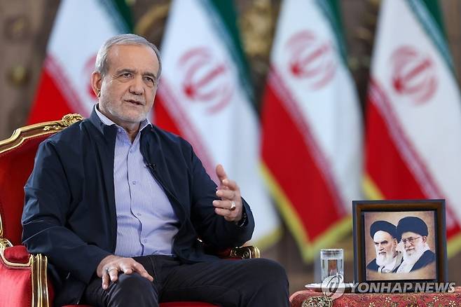 마수드 페제시키안 이란 대통령. [이란대통령실, EPA 연합뉴스]