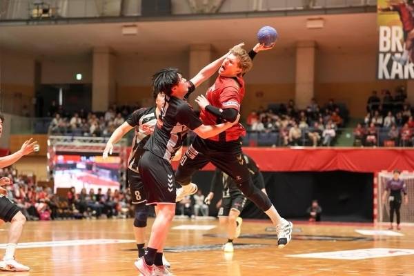 사진 2025/26 시즌 일본 남자 핸드볼 리그 H 브레이브 킹스와 레가로소 미야기 경기 모습, 사진 출처=브레이브 킹스