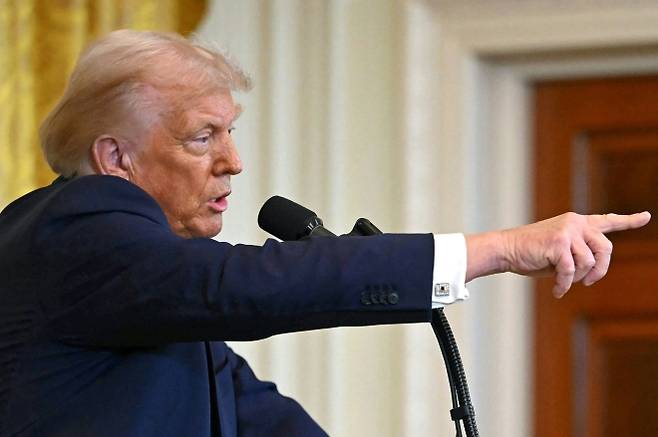 도널드 트럼프 미국 대통령. AFP 연합뉴스