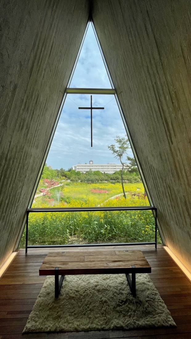 초막 셋 내부에서 밖을 바라다본 모습. <전주 건축사협회 제공>
