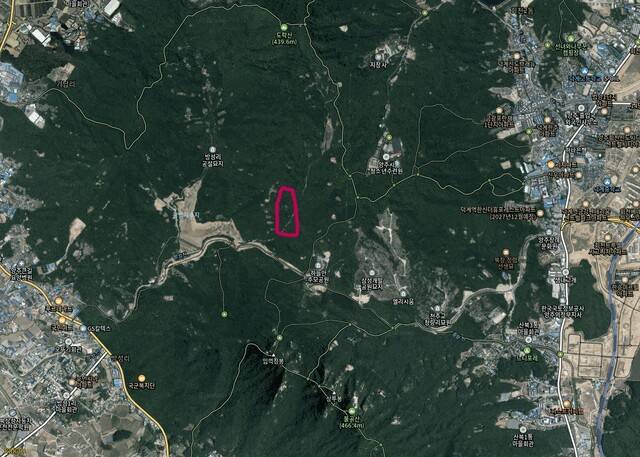 양주시 광역 종합장사시설 건립 예정지 위치도