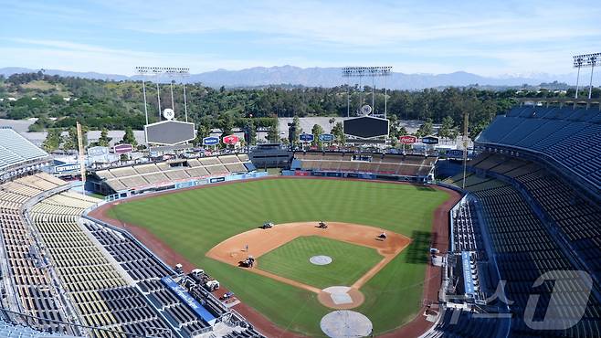 LA다저스 홈구장인 다저 스타디움 ⓒ 뉴스1 윤슬빈 관광전문기자
