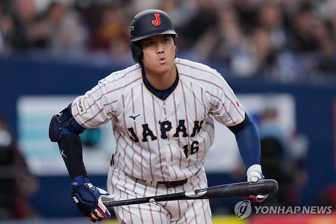2일 연습 경기에 출전한 오타니 [AP=연합뉴스]