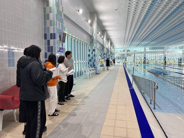 ▲ 예산 1100년 기념관 수영장 직원 안전·친절교육 실시 모습-예산군 제공