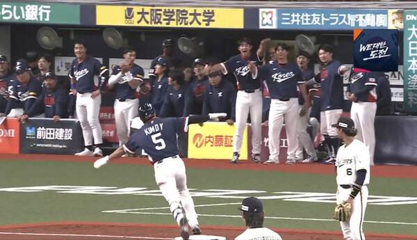 김도영의 비행 세리머니(사진=티빙 중계방송 화면)