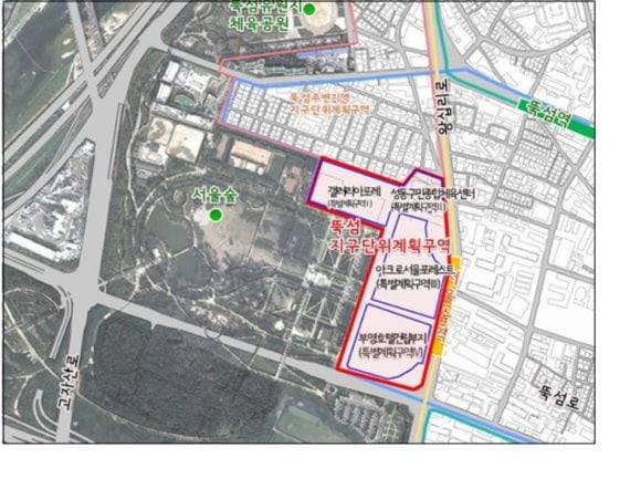 뚝섬지구 특별계획구역 4구역 복합빌딩 신축사업 위치. /서울시 제공