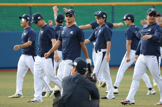 MLB닷컴이 2026 월드베이스볼클래식(WBC) 출전국 중 한국 대표팀을 파워랭킹 7위로 선정했다. 사진은 WBC 한국 야구 대표팀이 지난달 24일 일본 오키나와현 카데나 야구장에서 훈련 중인 모습. /사진=스타뉴스