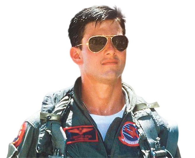 영화 ‘탑건’의 주인공 톰 크루즈가 착용한 레이밴. [네이버 영화 스틸컷]