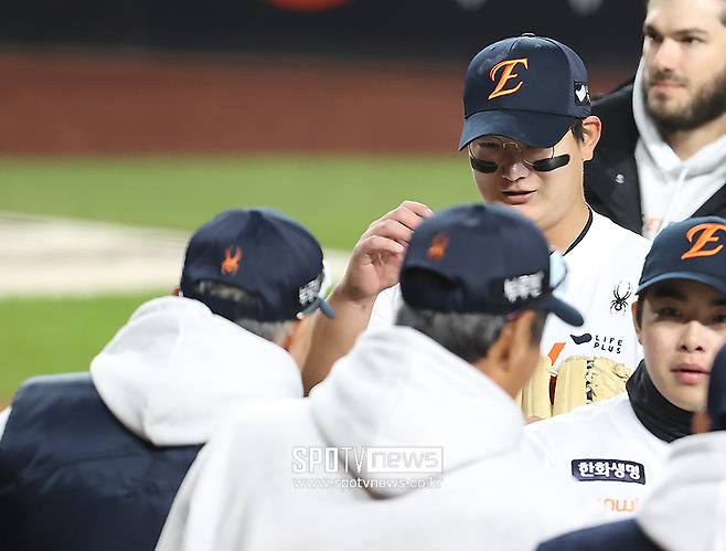 ▲ 김경문 감독, 김서현 ⓒ곽혜미 기자