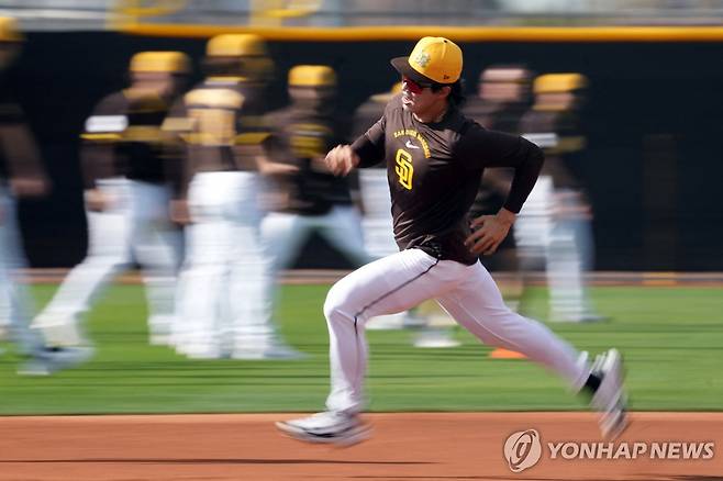 전력으로 달리는 송성문 [Imagn Images=연합뉴스]