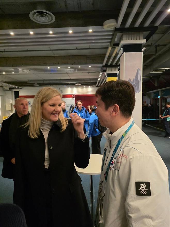 밀라노 동계올림픽에서 커스티 코번트리 IOC 위원장과 만난 유승민 회장 [대한체육회 제공. 재판매 및 DB 금지]