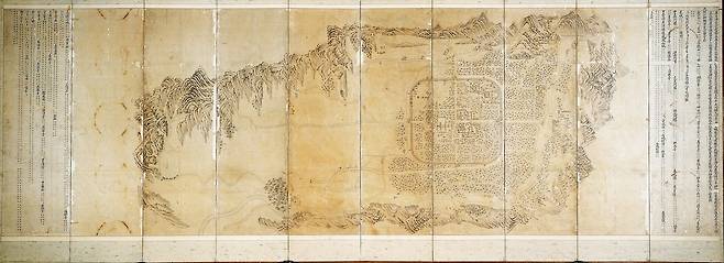 보물 '완산부지도' [국립전주박물관 제공. 재판매 및 DB 금지]