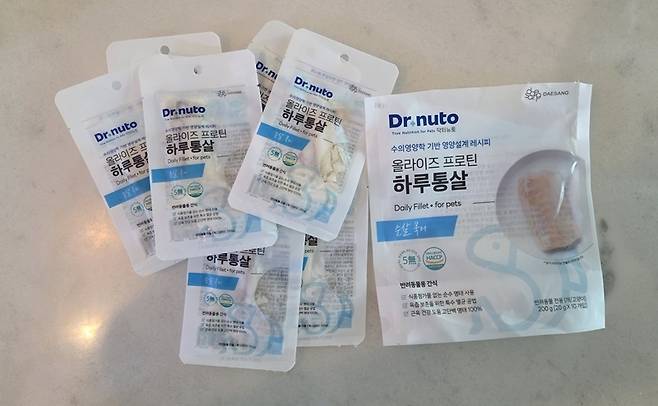 대상펫라이프의 닥터뉴토 하루통살 순살북어/사진=김아름 기자 armijjang@