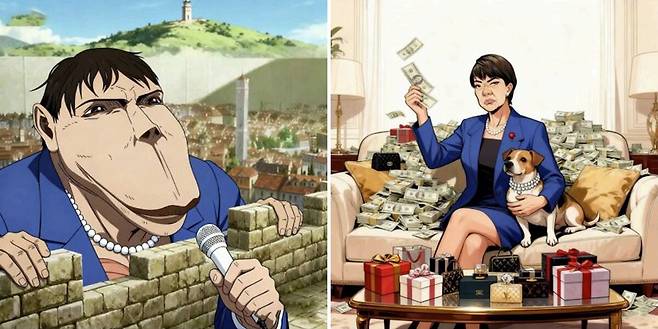 오픈 AI가 공개한 중국 계정은 2025년 10월 27일 모든 게시물을 올리면서 해당 작전의 해시태그를 사용해 다카이치 일본 총리를 조롱하는 밈(meme) 두 건을 픽시브(Pixiv)에 게시했다.