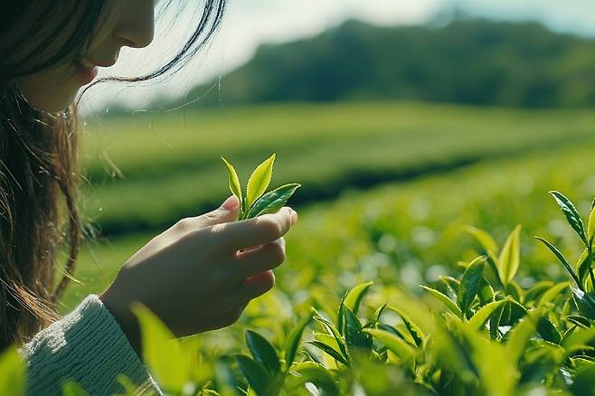 제주신화월드 인근 녹차밭 체험 모습. 호텔들이 숙박 중심 경쟁에서 벗어나 체류 경험을 확대하는 전략을 강화하고 있다. (제주신화월드 제공)