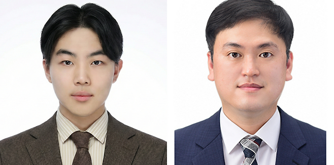 한국기술교육대 에너지신소재화학공학부 정재한 석사과정생(왼쪽)과 심영석 교수. 한국기술교육대 제공