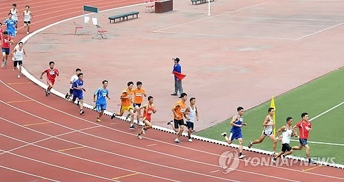 평양 '륙상'대회 모습 [연합뉴스 자료사진]