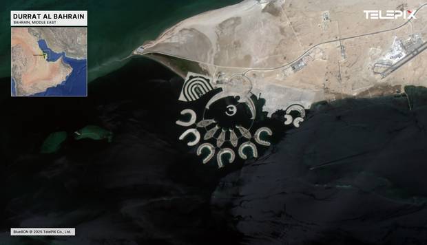 텔레픽스의 인공위성 블루본이 2025년 8월 촬영한 바레인 일대. 사진 제공=텔레픽스