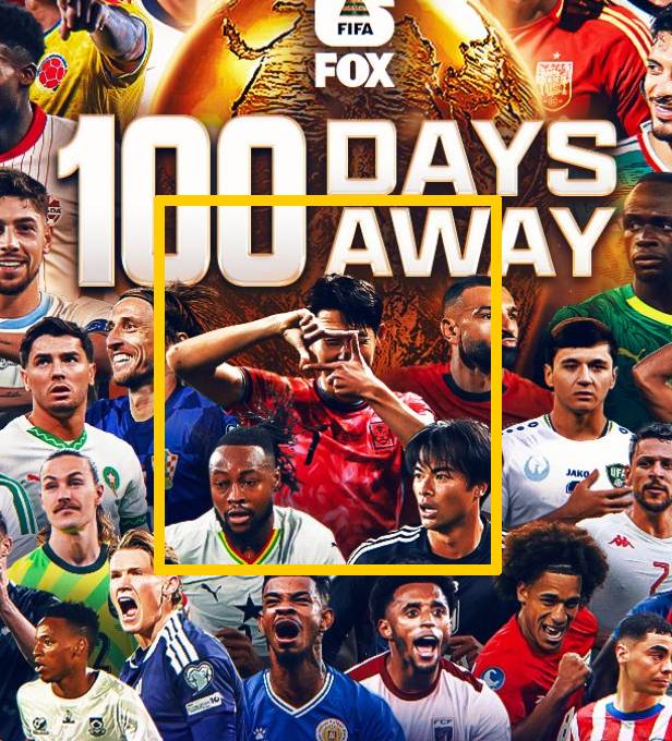 미국 폭스스포츠의 2026 FIFA 북중미 월드컵 D-100 기념 포스터. /사진=폭스스포츠 SNS 캡처