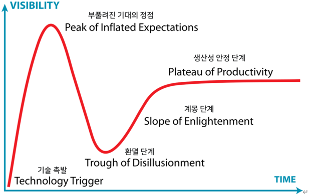 하이프 사이클. 사진=한국어 위키백과