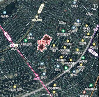 송파한양1차 위치도(서울시 제공) 뉴스1 ⓒ News1