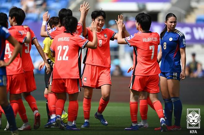 한국 여자축구대표팀이 5일 호주 골드코스트에서 열린 2026 AFC 여자 아시안컵 조별리그 A조 2차전에서 필리핀을 3-0으로 완파했다. (대한축구협회 제공)