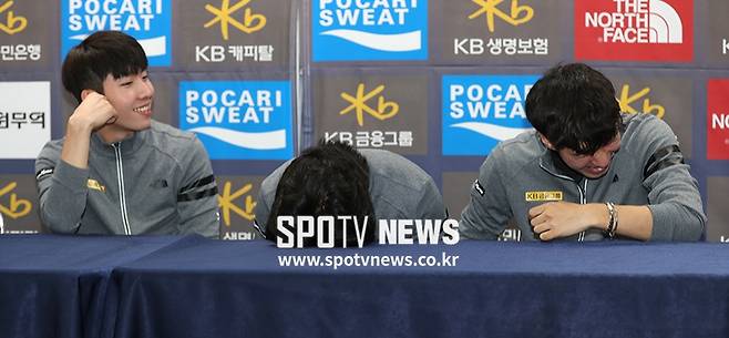 2017년 쇼트트랙 대표팀 미디어데이 당시 좌측부터 임효준, 곽윤기, 황대헌